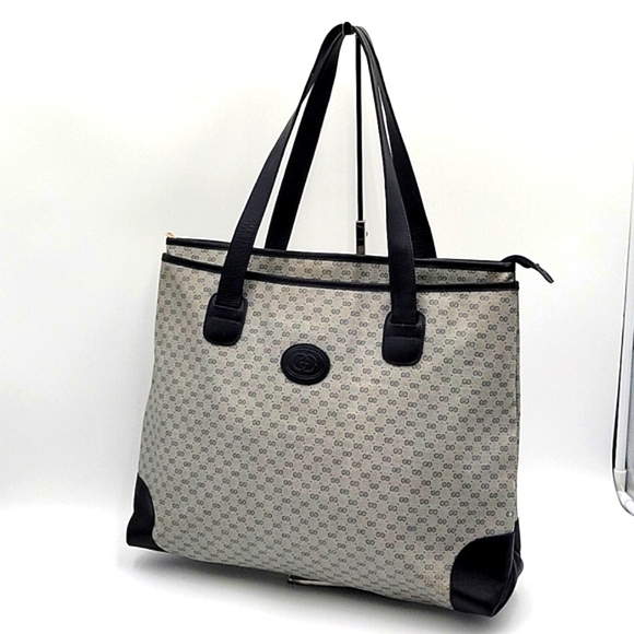 Gucci Black and Gray Tote Bag